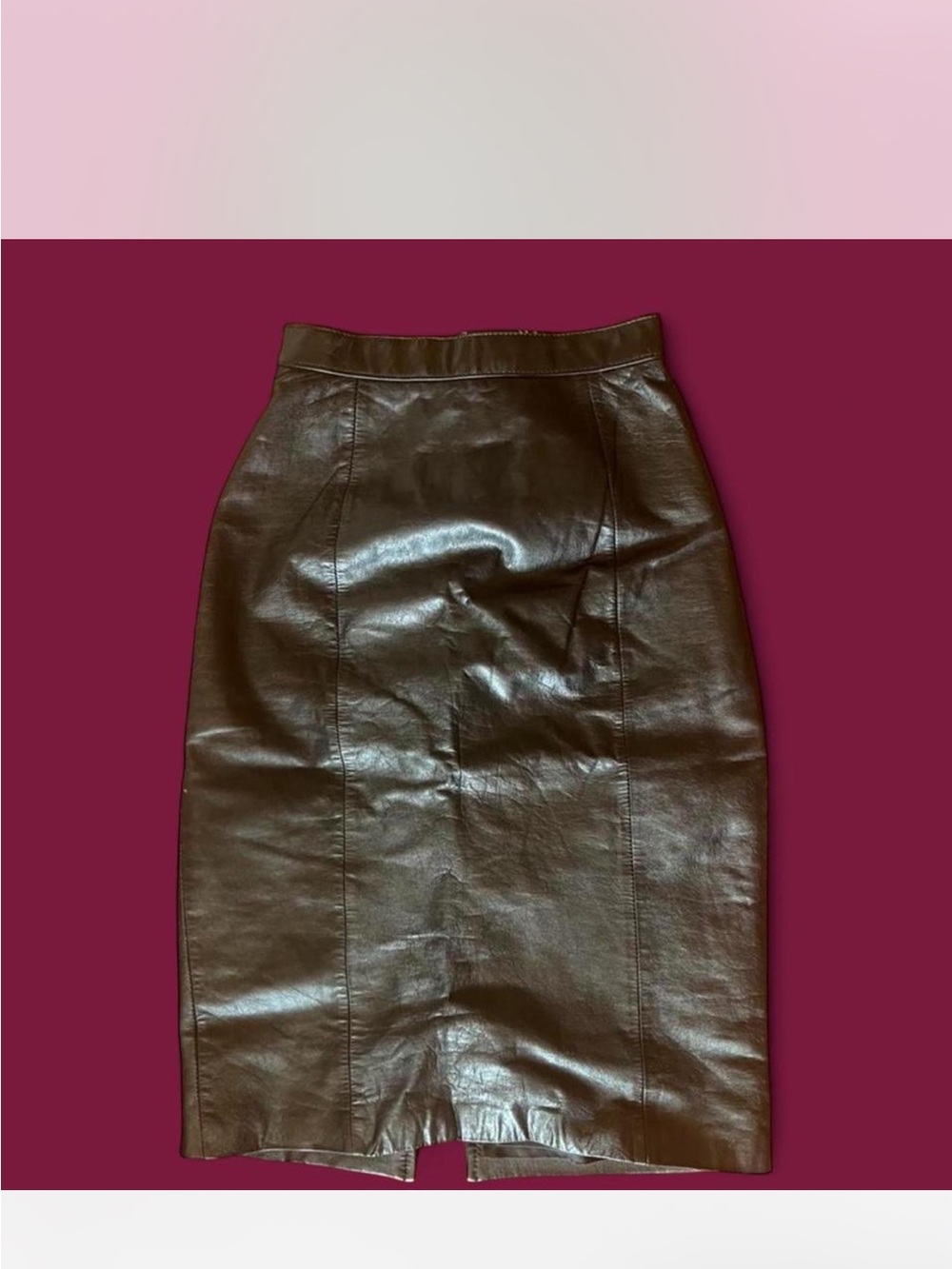 Wilson’s Black Leather Pencil Skirt